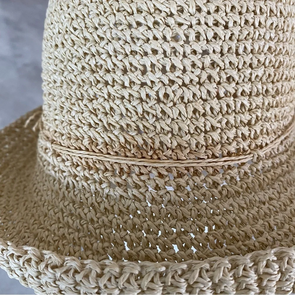 Cream Beige Straw Hat Gorgeous Summer Hat Sun Hat Beach Hat Neutral Color Hat